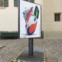 Affiche de l'exposition Sneaker Collab du MUDAC