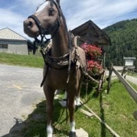 Statue de cheval décorative de la Cabane du Petit Oiseau
