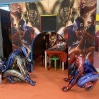 Cabane pour anniversaire avec thème superhero à Kids Fun Park Etoy