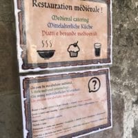 Menu au Château de Chillon