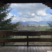 Vue panoramique de la Lucarne sur le Jorat du sentier handicap et nature