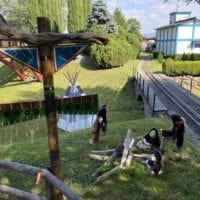 Décor avec indiens au Swiss Vapeur Parc