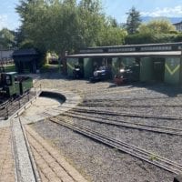 Dépôt central des train au Swiss Vapeur Parc