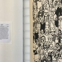 Toile de basket recouverte d'une foule de personnages