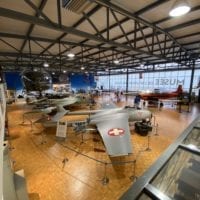 Vue de l'étage du musée de l'aviation militaire de Payerne
