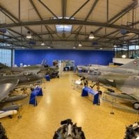 Vue de l'étage du musée de l'aviation militaire de Payerne