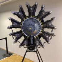 Réacteur d'avion au musée de l'aviation militaire de Payerne