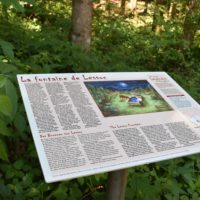 panneau de la légende de la fontaine de lessoc